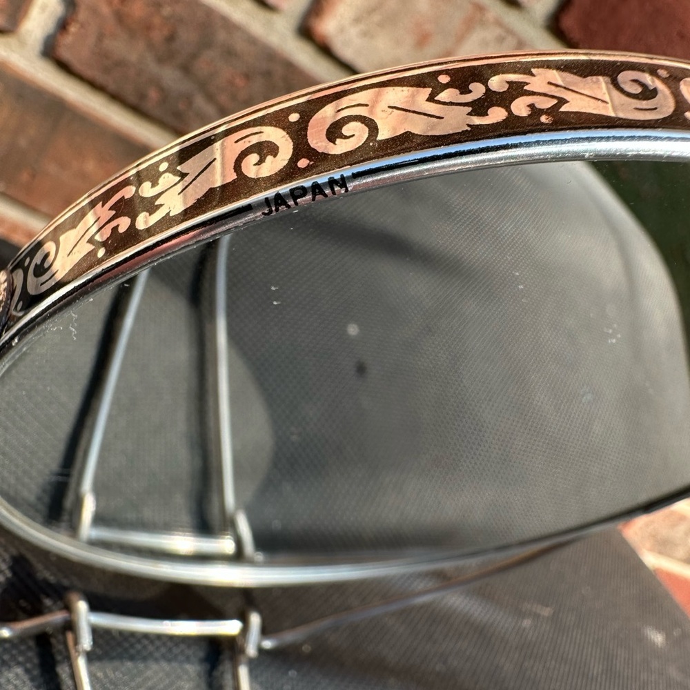 Vtg Make Up Travel Men Women Mirror One Side Regular/One Side Magnifying Japan - Picture 4 of 7